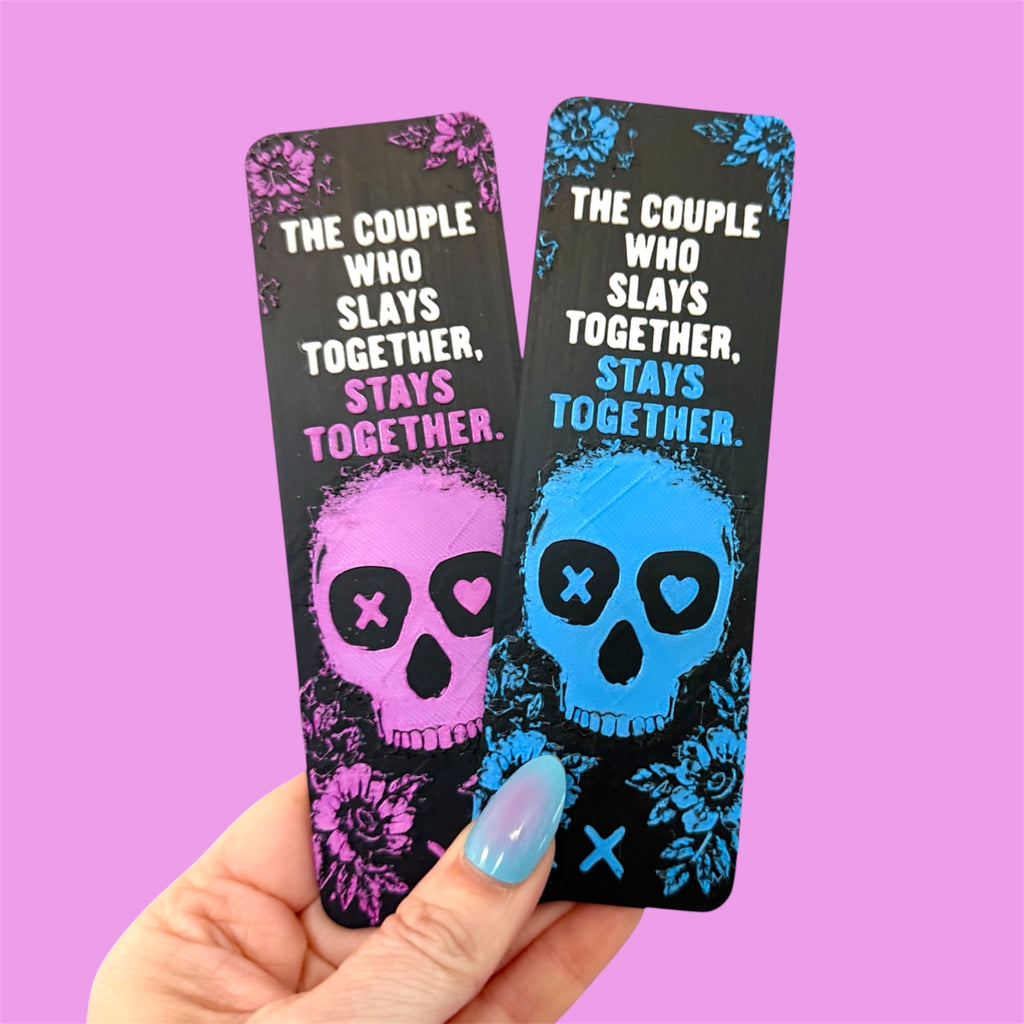 Slay Couple Bookmark available in multiple color options