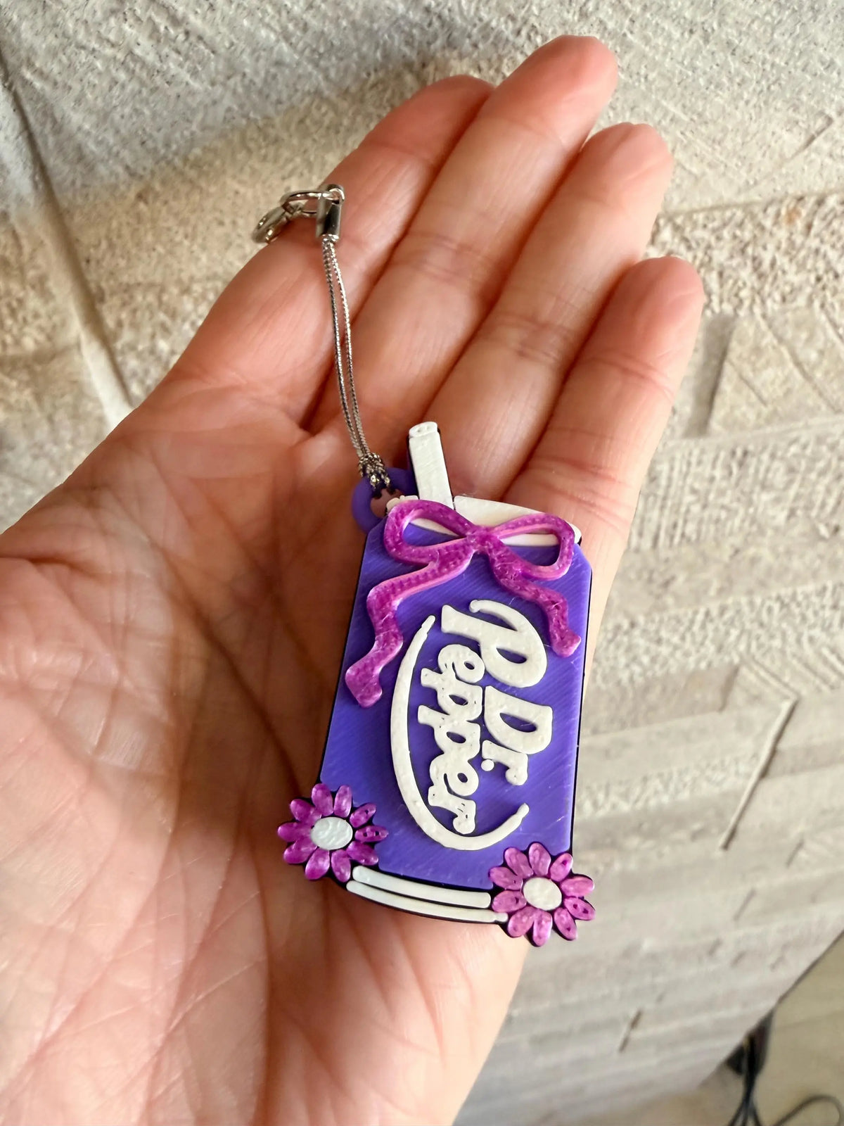 PopOff Dr Pepper Inspired Soda Can Tab Opener Keychain | Nail Saver for Acrylics, Gel Nail Tool, Help Keep Manicure Fresh Pocket Magic