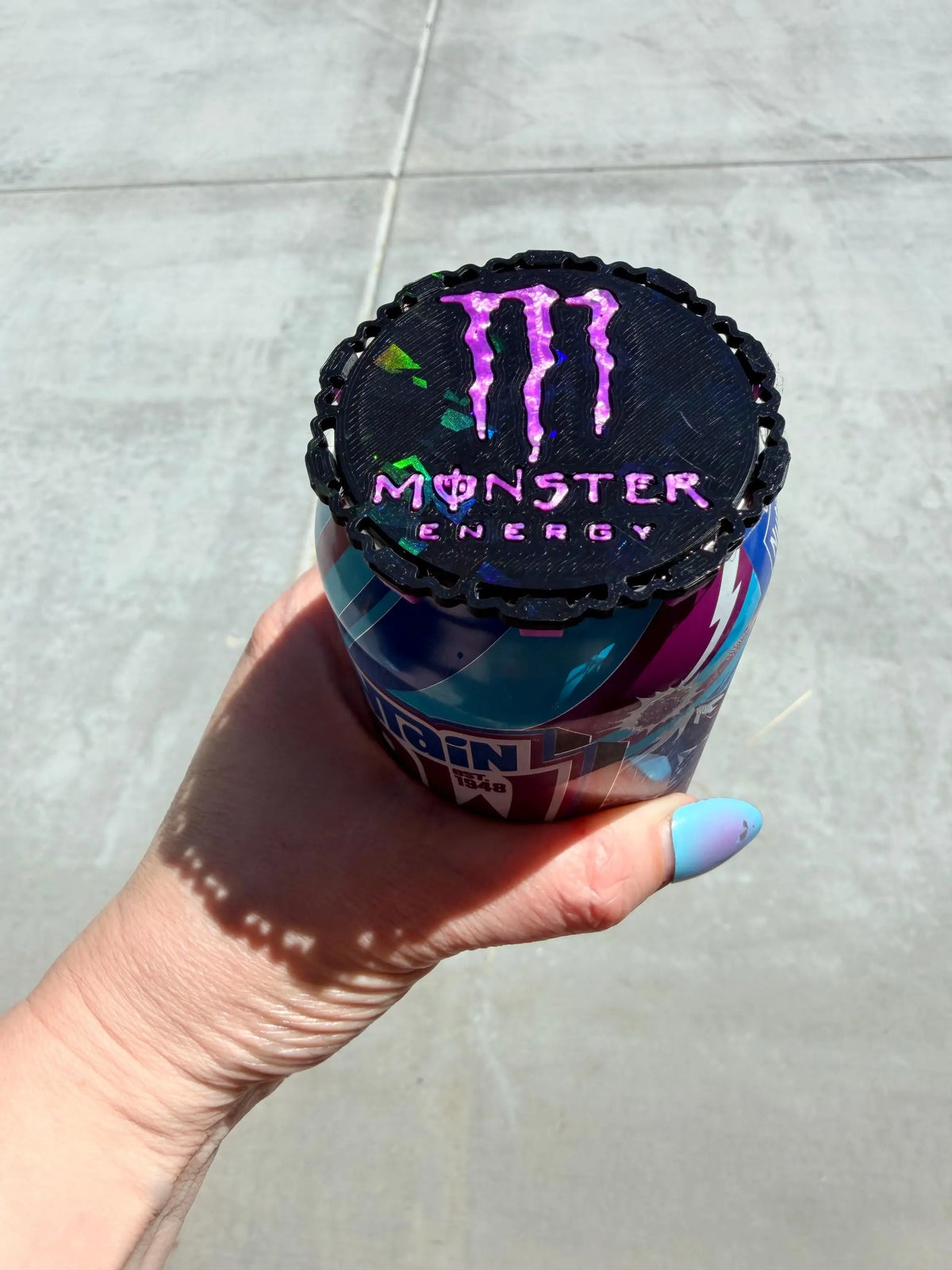 TopOff Bodyguard ID Can Cover, Monster Inspired Drink Saver, Easy Can-Topper to Keep Bugs Out, Energy Lover Gift for Him or Her Pocket Magic