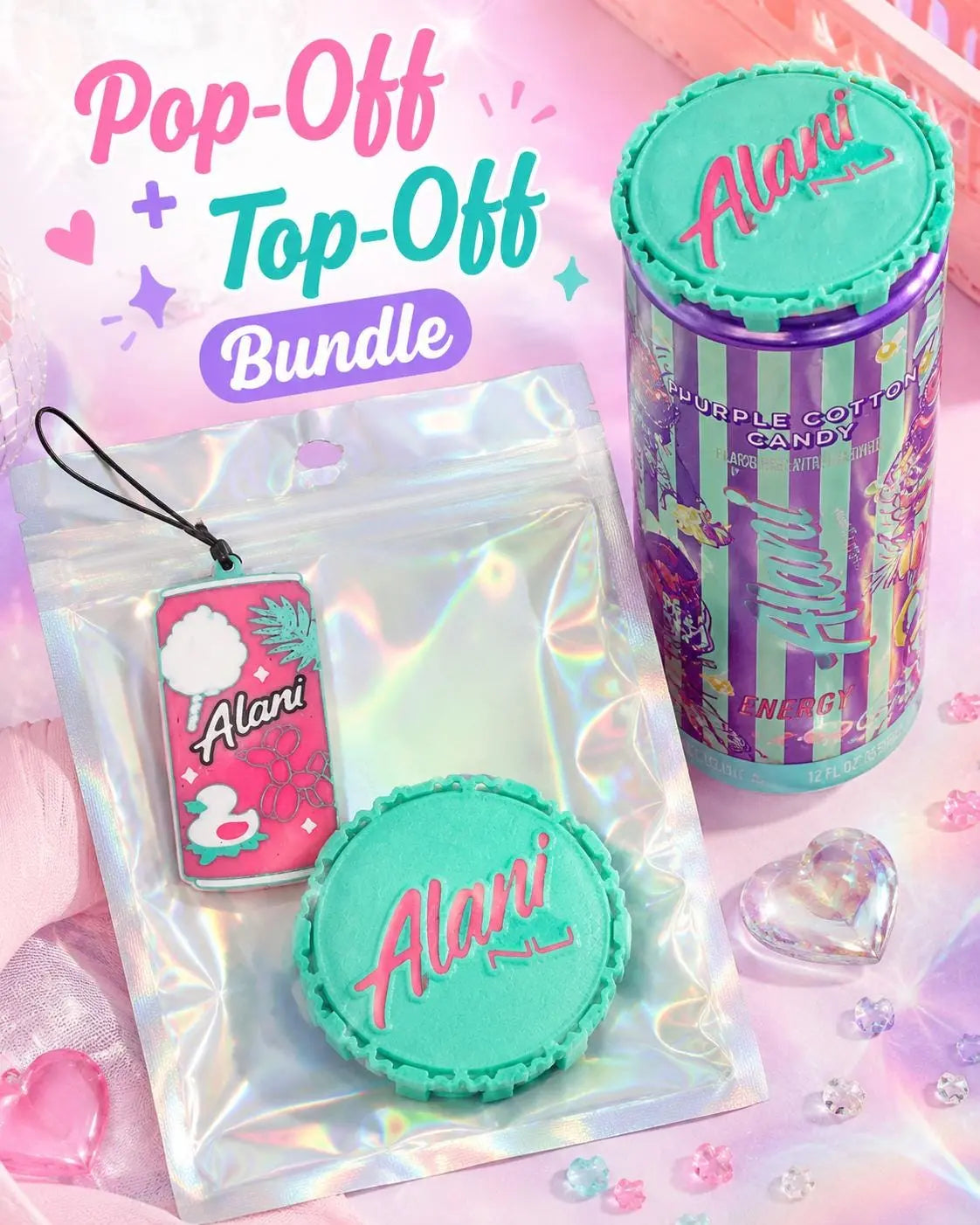 TopOff Bodyguard ID Can Cover, Alani Inspired Drink Saver, Easy Can-Topper | Energy Lover Gift Reusable Drink Protector, Bug Guard Pocket Magic
