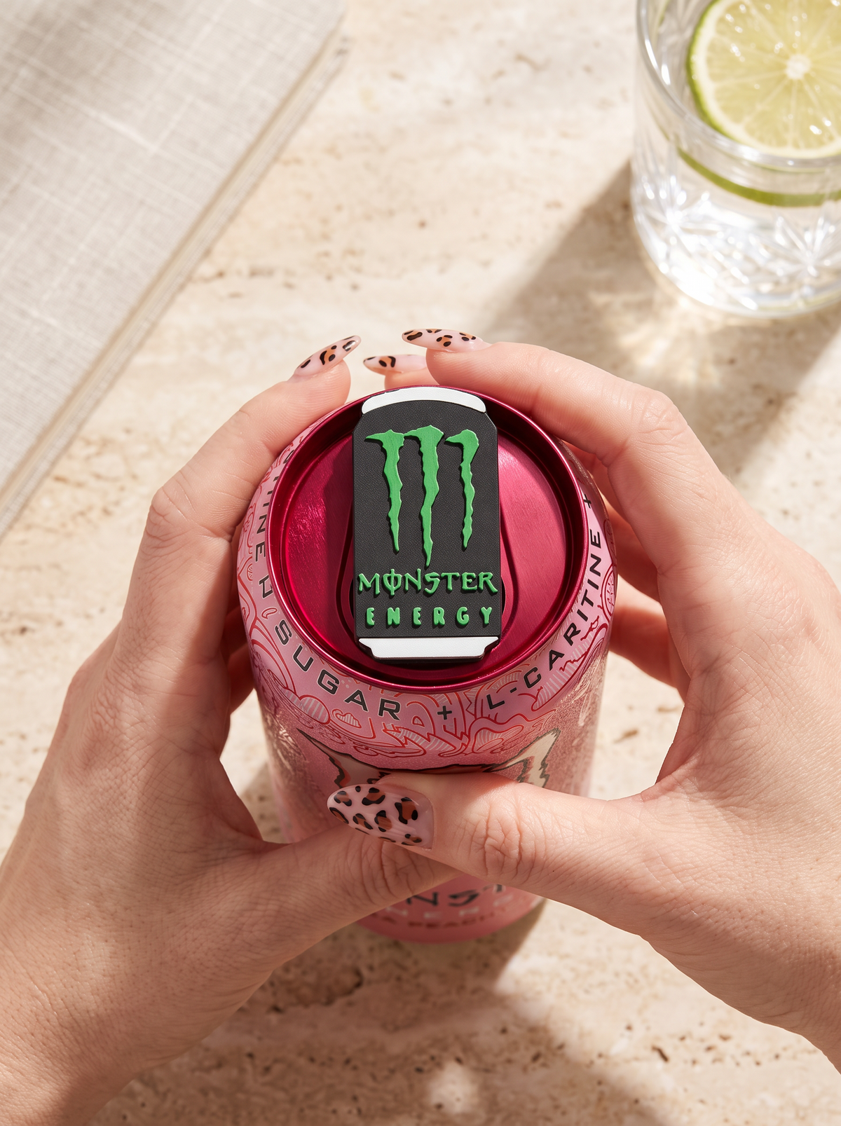 Monster-inspired PopOff can tab opener keychain for canned drinks