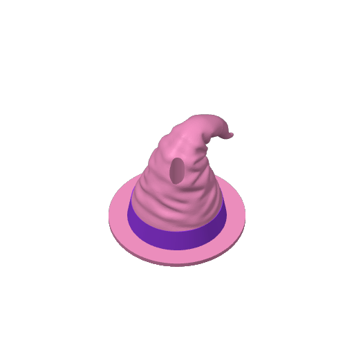 Pink and purple removable witch hat drink topper for the Ghost Can Koozie
